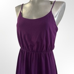 Color Thread Women&rsquo;s Purple Spaghetti Strap High-Low Casual Dress