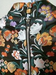 Lost Ink Women Black Multicolor Floral Ruch Mutton Sleeve Dress Size Small