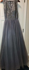 NWT Glamour -Terani Couture A-line Sparkling Layered Skirt Gorgeous Evening Gown