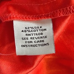 Old Money J. Peterman Silk Cotton 1947 Shirtdress 20 Quiet Luxury Coral Red Midi