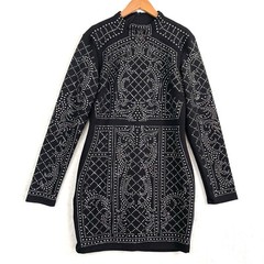 VA VA VOOM Rhinestone Wedding Guest Y2K Edgy Baddie Glam Cocktail Mini Dress L