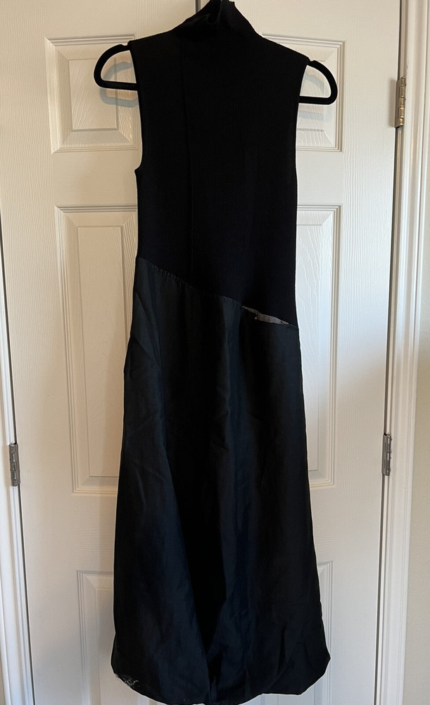 Lagenlook Crea Concept Black Wool Maxi Dress (NWOT) Sz 42