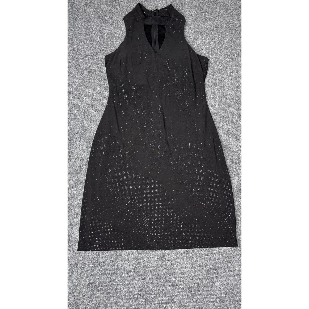 Speechless Black Rhinestone Halter Neckline Cutout Back Party Dress Size 7
