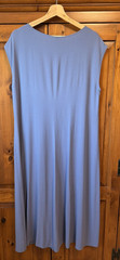 Eileen Fisher Silk Georgette Crepe Dark Periwinkle Dress- Large