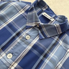 Rare HAI SPORTING GEAR check shirt dress blue