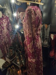 G by Giuliana Raspberry Beige Combo Snake Print Shirt Dress – Size L