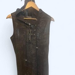 Club-l Women&rsquo;s Black and Brown Dress