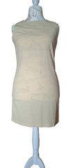 Amaranto Cream / Yellow Sleaveless Shift Dress Size 16