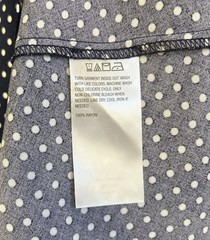New QVC Me by Jennie Garth Navy Blue Dottie Printed Dress / Medium Petite