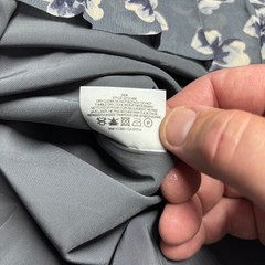 Tory Burch Cecilia Floral Pleated Dress Sz 2 Blue Cream A-Line Bow Neck Chiffon
