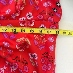 Ann Taylor Petite Red Floral Halter Midi Dress XLP Maximalist Feminine Wedding