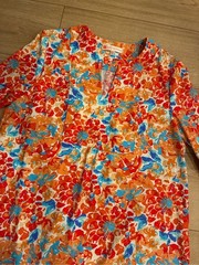 Jude Connally Women’s Kerry Dress Jude Cloth Orange Red Floral Size M