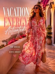 Sunday Up Pink Abstract Floral Tie Waist Maxi Dress Boho Resort Vacation S