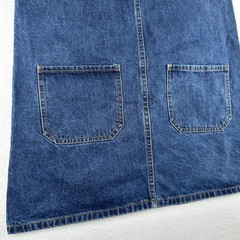 Lily & Parker Dress Womens Small Blue Denim Overall Pinafore Scoop Neck Pockets