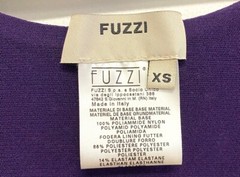 FUZZI Viola Purple Flutter Sleeve Cape Capelet Tulle Mesh Bodycon Dress XS 0/2