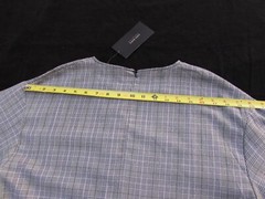 Zara Basic Collection Short Dolman Sleeve Mini Dress Gray Glen Plaid Belted Sz M