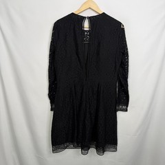 Armani Exchange Womens Black Lace Long Sleeve Dress Size 10 NEW