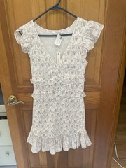 Olivaceous V neck Floral Dress Smocked NWT Medium