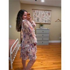 NWT Tuckernuck Beulah Floral Ruffle Sheer Dress – Pastel Multicolor Medium