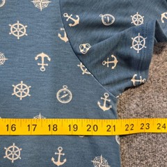 Lularoe Dress Womens Size XL Blue Carly Sheath Anchor Nautical Casual Comfort