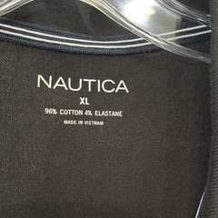 Nautica Black Polo Shirt Dress Collared Short Sleeve Knee XL Cotton Stretch