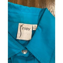 Finley Button Front and Button Back poplin sleeveless turquoise mini swing dress