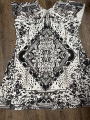 Apt 9 Black Gray Brown Stretchy Flowy Plus Size Dress 3X