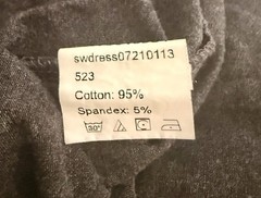 Casual V-neck Dress With Pockets Size Medium Dark Gray