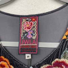 Johnny Was Rebekah Velvet Button Down Djellaba Midi Dress JWLA M Rayon Silk Blen