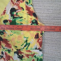 LANE BRYANT DRESS PLUS SIZE 22 24 YELLOW ORANGE GREEN ABSTRACT FAUX WRAP…