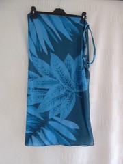 Saress turquoise/multi adjust strap beach cover up / Dress Size 18 Label XL