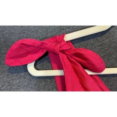 Gap Womens Hot Pink Linen Blend Tie Shoulder V-Neck Fit & Flare Dress Size 2