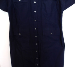 NWT J Crew Utility Midi Shirt-Dress Cotton Poplin 18 Dark Ink Blue