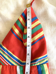 J Crew Red Multicolor Striped Tiered Cotton Maxi Dress V-Neck Boho Sundress Sz S