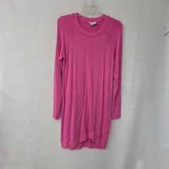 For The Republic Tunic Sweatshirt Dress Womens Medium Pink Thumbhole Tulip Hem