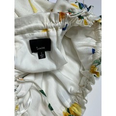 Lumiere Lemon Sea Shell Print Mini Dress Small Linen Blend Coastal Summer