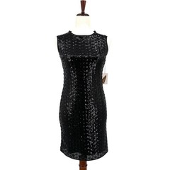 LOVE 21 Sequins Sleeveless Cocktail Dress Black Crewneck Mini Women&rsquo;s Small NWT