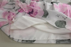 $295 NEW Cynthia Steffe Mini Short Dress SILK Lined Pink Grey Cowl Neck 2 4 6 8