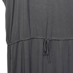 NWT Olivia Moon Plus Size 2X Dress Black Gray Colorblock Drawstring Made in USA