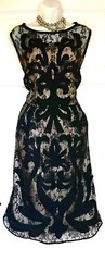 MONSOON GOTHIC BLACK PAISLEY PATTERN OCCASION PARTY DRESS SIZE 14