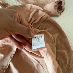 Dokotoo Light Brown Tie Back Long Sleeve Cut Out Ruffle Mini Dress Size S Boho