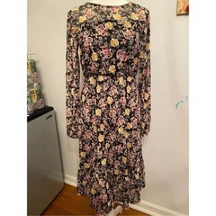 1241-Maurices Dress – Black with floral – Size XXL