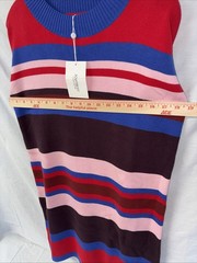 KnitBest Multicolor Striped Sweater Dress Size M
