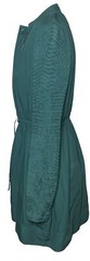 Sea NY Size S Casey Emerald Green Hand-Smocked Sleeves Tunic Cotton Top