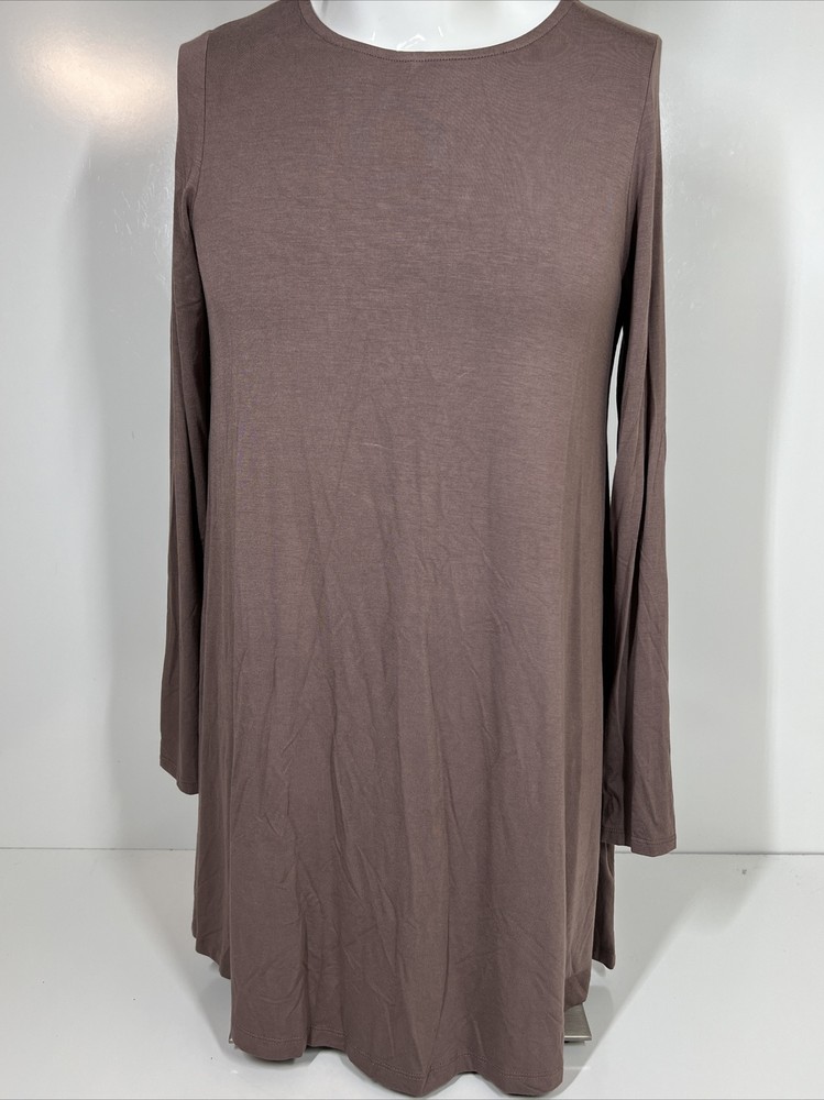 NWT B Sharp Tanboocel Lightweight Brown Causal Fun Dress Flowy Womens SZ XL