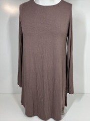 NWT B Sharp Tanboocel Lightweight Brown Causal Fun Dress Flowy Womens SZ XL