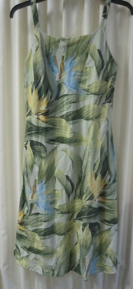NWT Tommy Bahama Silk Linen Fields Of Paradise Sundress Size 6 Tropical Print