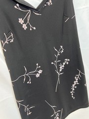 City Triangles Women&rsquo;s Black Floral Pattern Mini Dress Top Shirt Summer