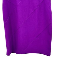 New Directions Purple Cap Sleeve Sheath Dress Womens Size 10 Asymmetrical Seams