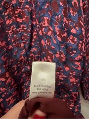 Parker Floral Silk Mini Dress Long Sleeve V-Neck High-Low Ruffle Hem Women&rsquo;s L